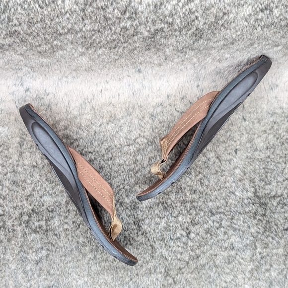 Chaco Classic Leather Thong Flip Flop Sandal Brown Women's 7 - Picture 8 of 11